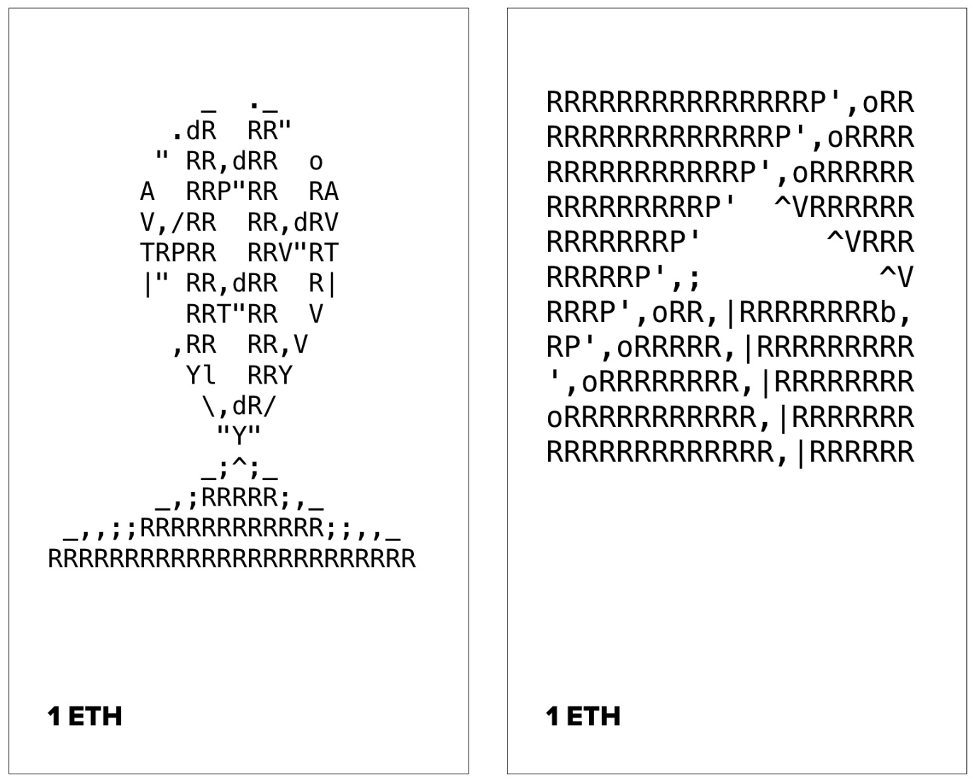 Example of text art being sold on the In Writing website